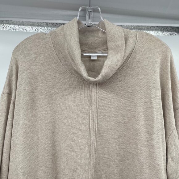 J. Jill Pure Jill Womens Cowl Neck Sweater Beige Size Small Pockets - Picture 2 of 9